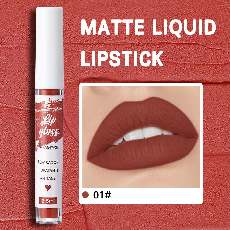 Waterproof Velvet Matte Nude Lip Gloss Lipstick Make-up For Women Cosmetic